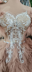 Traje de concierto de <span class=keywords><strong>cantante</strong></span> para mujer, vestido Sexy para fiesta, Club, vestidos para mujer, elegante, corto, sin espalda, conjunto de ropa para mujer para cumpleaños - Product Image 4