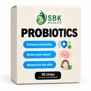 Emballage personnalisé de probiotiques en bandes orales, complément alimentaire digestif, favorise la santé intestinale, renforce l'immunité, prébiotique végétalien en film oral - Product Image 1