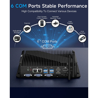 Nouveau mini PC industriel sans ventilateur 4USB3.0 6COM 2LAN, processeur Core I5-1235U, stockage SSD+HDD, système d'exploitation Linux, graphismes HD 620, garantie 3 ans