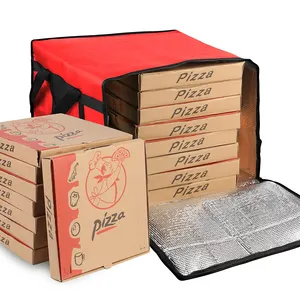 Groothandel Fabrieksprijs Extra Grote Hete Pizza Carry Warmer Geïsoleerde Koeltassen Drank Voedsel Pizza Thermische Levering Tassen
