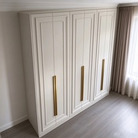 Armoire Modulaire, Armoire Moderne Crème Style Français avec Portes à Cadres Shaker, Grande Armoire de Rangement Autonome pour Vêtements