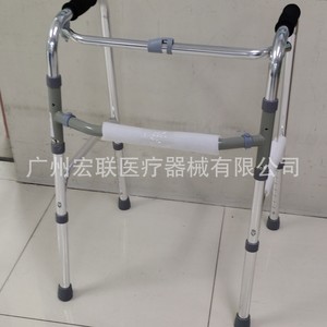 Aluminum Alloy <b>Walker</b> With Double Bend Design For Elderly And Disabled Mobility Aid Four Legged Support <b>Frame</b> - Product Image 2