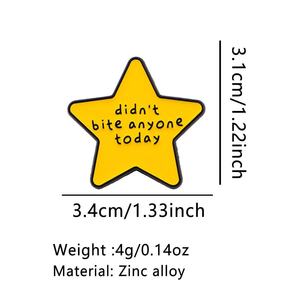 Broche de estrella con cita inspiradora en inglés, pin de solapa de moda, insignia decorativa para ropa y mochila - Product Image 6