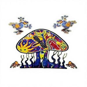 Decoración del Hogar, Tapiz de Pared Indio 100% Algodón Lavable, Estampado de Hongos, Color Sólido, 140x210cm - Product Image 1