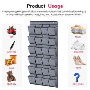 Bán buôn qua cửa treo lưu trữ giày 24 túi Giày tổ chức 1 gói - Product Image 6