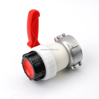 Vanne à boisseau sphérique manuelle Marque CHANGLE pour réservoir IBC DN40 DN50 2 pouces S60x6 Connexion femelle Corps PE Joint EPDM Réducteur de gaz