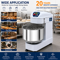 Mélangeur à pâte électrique de cuisine, machine à mélanger la farine, double vitesse, mélangeur spiral en acier inoxydable pour la fabrication de pain commercial