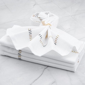 Wholesale Custom Pattern 300 Colors Available Embroidery Wedding <b>Cloth</b> Napkins for <b>Table</b> Decor Fabric <b>Linen</b> Napkin Placemat - Product Image 1
