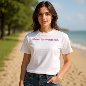Camiseta Too Hot For Cuteness de algodón blanco, unisex, talla para adultos S M L XL XXL - Product Image 3