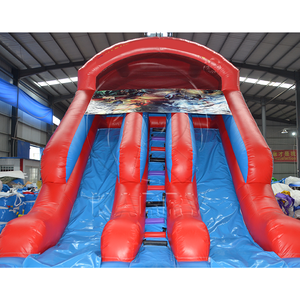 Alquiler de Juegos Inflables para Fiestas, Tobogán Acuático Inflable Azul para Adultos, Toboganes Inflables para Parques Acuáticos, Tobogán Acuático Inflable Comercial - Product Image 5