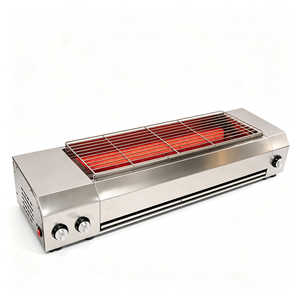 Machine à barbecue au gaz commerciale 2800pa en acier inoxydable pour la cuisson des huîtres et des légumes, idéale pour les restaurants de fruits de mer, vente en gros - Product Image 1