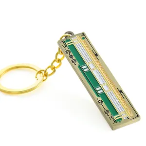 주문 런던 버스 기념품 연약한 사기질 청동 기차 전차 keychain/기차 모형 열쇠 고리