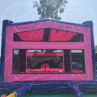 Château Gonflable Commercial Combo Toboggan Aquatique et Trampoline Licorne