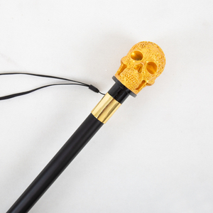 Bastón con Calavera Dorada - Patrón de Jazmín Invernal, Artesanía Exquisita, Accesorio Único para Caballero de Halloween, Venta al por Mayor - Product Image 6