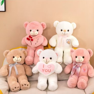 Peluş Oyuncak Ayı Sarılma Kalpli Kanepe Seni Seviyorum Papyonlu Sarılma Büyük Çift Düğün Peluş Oyuncak Ayı Dolması Oyuncak Ayı Bebek Çocuk Hediyesi - Product Image 2