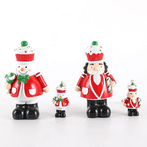 LINDA New Christmas Resin Ornaments Santa Claus Snowman <span class=keywords><strong>Micro</strong></span> Landscape Accessories Pendant - Product Image 1