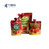 Emballage de liquide en plastique personnalisé Pochette à bec Doypack Emballage de jus ou de gelée ou de purée de fruits Pochette debout avec bec