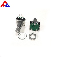 New EC12/PEC11 Model 5-Pin Roller Shaft Flat Shaft Rotary Incremental Encoder with Switch DC5V 6mm Shaft Plug-in Mounting