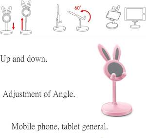 New 2025 Cute Cartoon Rabbit Folding Cell <b>Phone</b> <b>Stand</b> Desktop <b>Mobile</b> <b>Phone</b> Holder - Product Image 5
