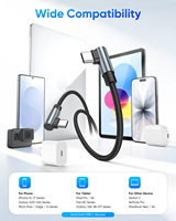 Cables de carga rápida USB C SUNGUY de 60W, cable de datos USB, cable de carga para el mercado de la UE