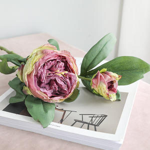 Bouquet de fleurs de pivoine en rayonne écologique de haute qualité pour la Saint-Valentin, Pâques, Halloween, décoration de table, remise <span class=keywords><strong>des</strong></span> diplômes, fête <span class=keywords><strong>des</strong></span> pères - Product Image 4