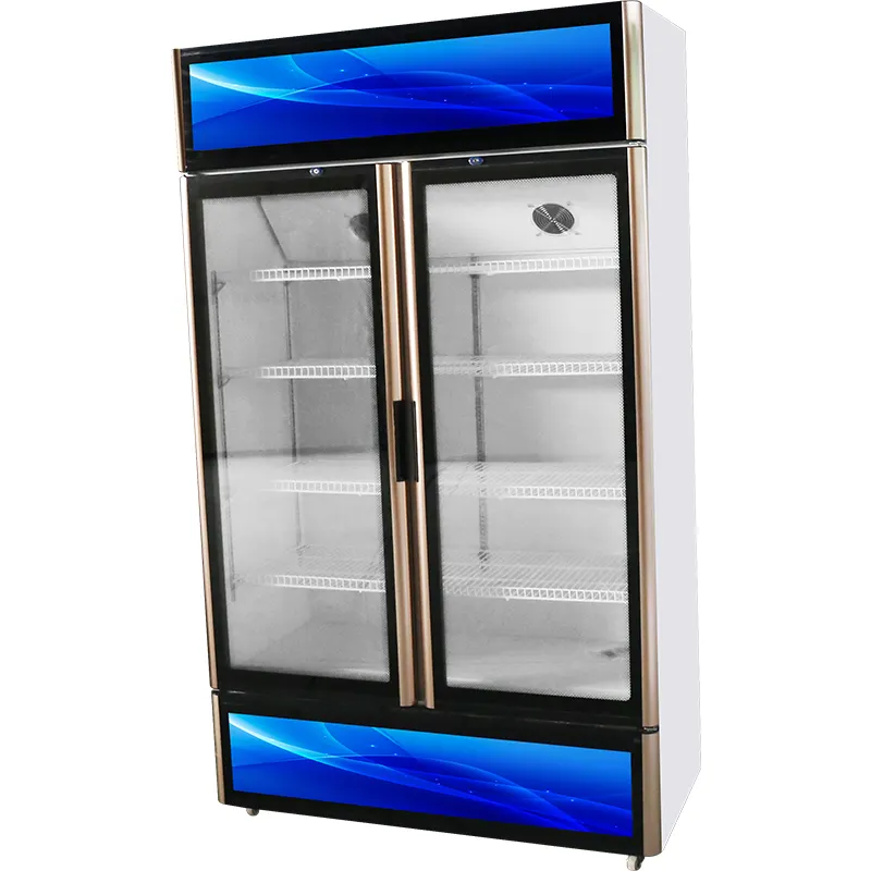 cooler upright glass door refrigerator beverage refrigerator drinks fridge refrigerated showcase