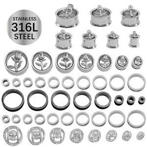 Diamond Fashion <span class=keywords><strong>Ear</strong></span> Gauge Body Piercing Double Flared <span class=keywords><strong>Ear</strong></span> Tunnel para hombres y mujeres - Product Image 1