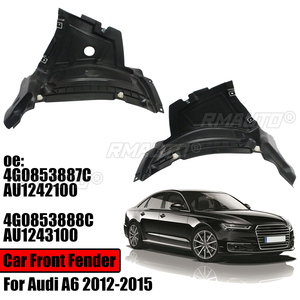 ชุดบังโคลนหน้าคู่ สำหรับ Audi A6 2012-2015 Quattro บังโคลนหน้าส่วนหน้า ป้องกันน้ำกระเซ็น วัสดุ ABS อุปกรณ์ตกแต่งรถยนต์ ซ้ายและขวา - Product Image 1