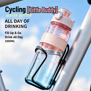 Borraccia Sportiva in PC da 1000ml con Coperchio Apribile con Un Clic, Bottiglia Portatile di Grande Capacità con Cannuccia per Palestra e Ciclismo, OEM - Product Image 1