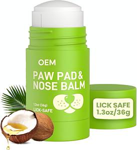 Baume pour les pattes et le nez des chiens Lick-Safe |   Huile de coco nourrissante et protectrice pour les pieds secs et gercés et les soins des articulations des sabots de cheval - Product Image 1