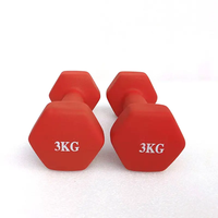 Pas cher Fitness Noir Rose Home Gym Haltères Ensemble Néoprène Enduit Hex Tête Haltères 0.5kg 1 2 2.5 3 4 5 10 kg Haltères à Vendre