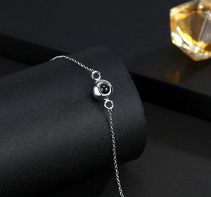 Bracelets à breloques personnalisés avec projection d'image, faits à la main, en acier inoxydable plaqué or 18 carats, tendance, unisexe, <span class=keywords><strong>breloque</strong></span> « Je pense à toi » - Product Image 6