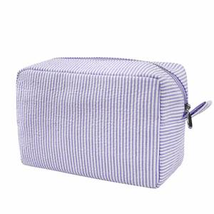 Custom Makeup Bag Cosmetic Bag for Women Travel Toiletry Stripe Cosmetic Bag - Product Image 5