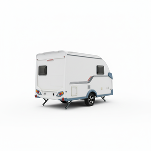 Mini caravana estilo moderno para 1-2 personas con baño, dos lavabos y nevera, sin estufa - Product Image 1