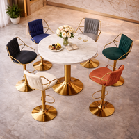 Chaise de salle à manger élégante SYT en velours moderne avec rotation à 360 degrés pour la maison, le bar, l'entrepôt, le bistrot, la salle à manger