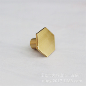 Furniture Handle Hexagonal Brass 33mm 30mm 21mm 15mm Drawer <b>Knob</b> Minimalist Design <b>Copper</b> Material Durable - Product Image 4