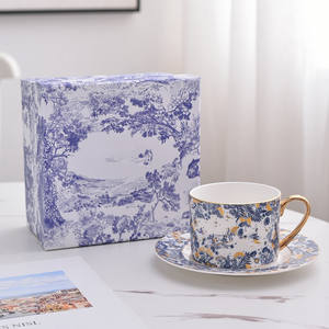 Juegos de Vajilla al por Mayor, Nuevo Diseño de Estilo Europeo, Juego de 4 Platos de Cerámica y Porcelana China, Caja de Regalo, Kit de Tazas de Lujo para Fiestas - Product Image 5