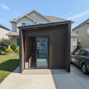 Casa Pequeña Moderna de Lujo: Estructura de Acero con Revestimiento de Madera Premium |   Casa de Huéspedes Prefabricada para Jardín y Estudio Modular - Product Image 2