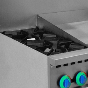 36 inch gas thương mại nấu ăn phạm vi 24 "vỉ nướng + 2 Top Burner gas phạm vi với lò - Product Image 2