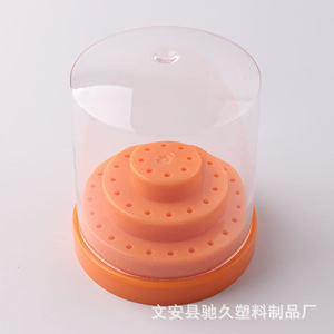 48-Hole Bur <b>Box</b> Round Transparent Storage Case Dental Drill Bit Holder Display Stand For Dental Materials Wholesale - Product Image 5