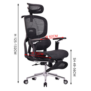 <span class=keywords><strong>Sedia</strong></span> da <span class=keywords><strong>Ufficio</strong></span> Direzionale Girevole a 360° in Rete, Stile Nordico Moderno, con Profondità Seduta Regolabile - Campione Gratuito - Product Image 6