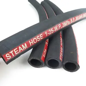 Tuyau de vapeur yeai flexible résistant à la chaleur, 38mm, 1 1/2 pouces, surface lisse rouge, sae 100 r1 en 853 1sn tressé