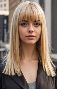 <span class=keywords><strong>Frange</strong></span> à clipser 100% cheveux humains Remy européens, extensions de <span class=keywords><strong>frange</strong></span> droite pour femmes, styles blonds, coupes Lobs, coupes Bob dégradées angulaires - Product Image 2