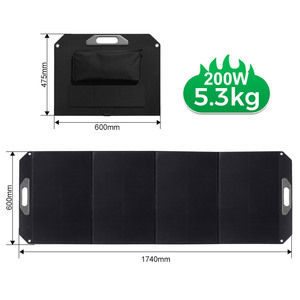 Pannello Solare HPBC Full Black 100W 200W Portatile con USB per Stazione di Alimentazione Portatile - Vendita Calda - Product Image 1