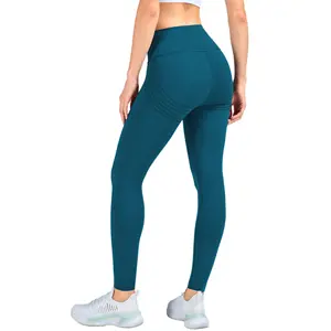 2023 yeni stil rahat naylon spor yüksek bel Yoga taytı ince karın düz spor Yoga pantolon kadınlar için