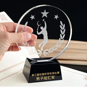 Kristal kupa boş kristal cam ödül özel kristal cam kupa Metal yıldız cam Trophy ödülleri hatıra hediye