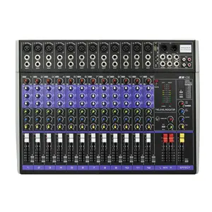 Console de mixagem de áudio profissional de 12 canais, processador de som e efeito de sinal, controlador de dj/console de conferência e mixagem de áudio BX12