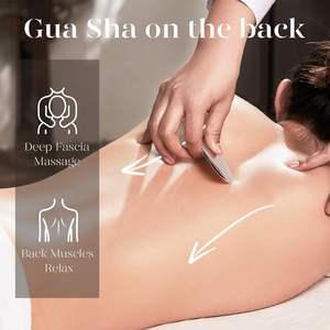 Forme de coeur 100% 304 acier inoxydable Gua Sha outil Premium Guasha ensemble visage corps Gua Sha pierre serrage Massage fonction musicale - Product Image 3