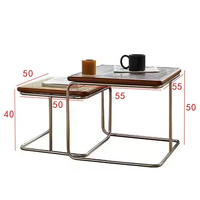 Salon noir métal décor nordique rotin verre luxe bois ensemble Tables basses modernes pour la maison