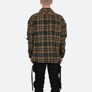 Chemise en flanelle à carreaux pour hommes, 100% coton, manches longues, sur mesure, vente en gros, fabriquée en usine - Product Image 4